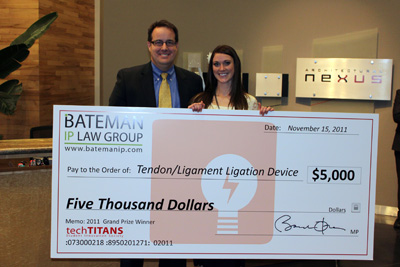 U student wins $5,000 in techTITANS competition.