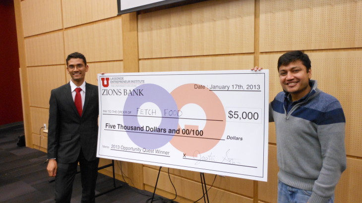 U student startup, Fetch Food. Winners of Opportunity Quest 2013.