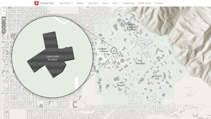Lassonde Studios input on campus map.