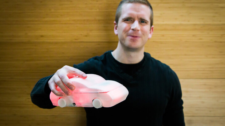 Ryan Ferrin, winner of Get Seeded, created Chameleon Car, an innovative toy for children.