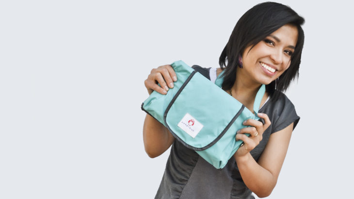Peke Bou is a student startup selling an innovative diaper bag.