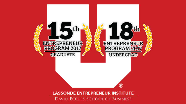 University of Utah Entrepreneurship Ranking