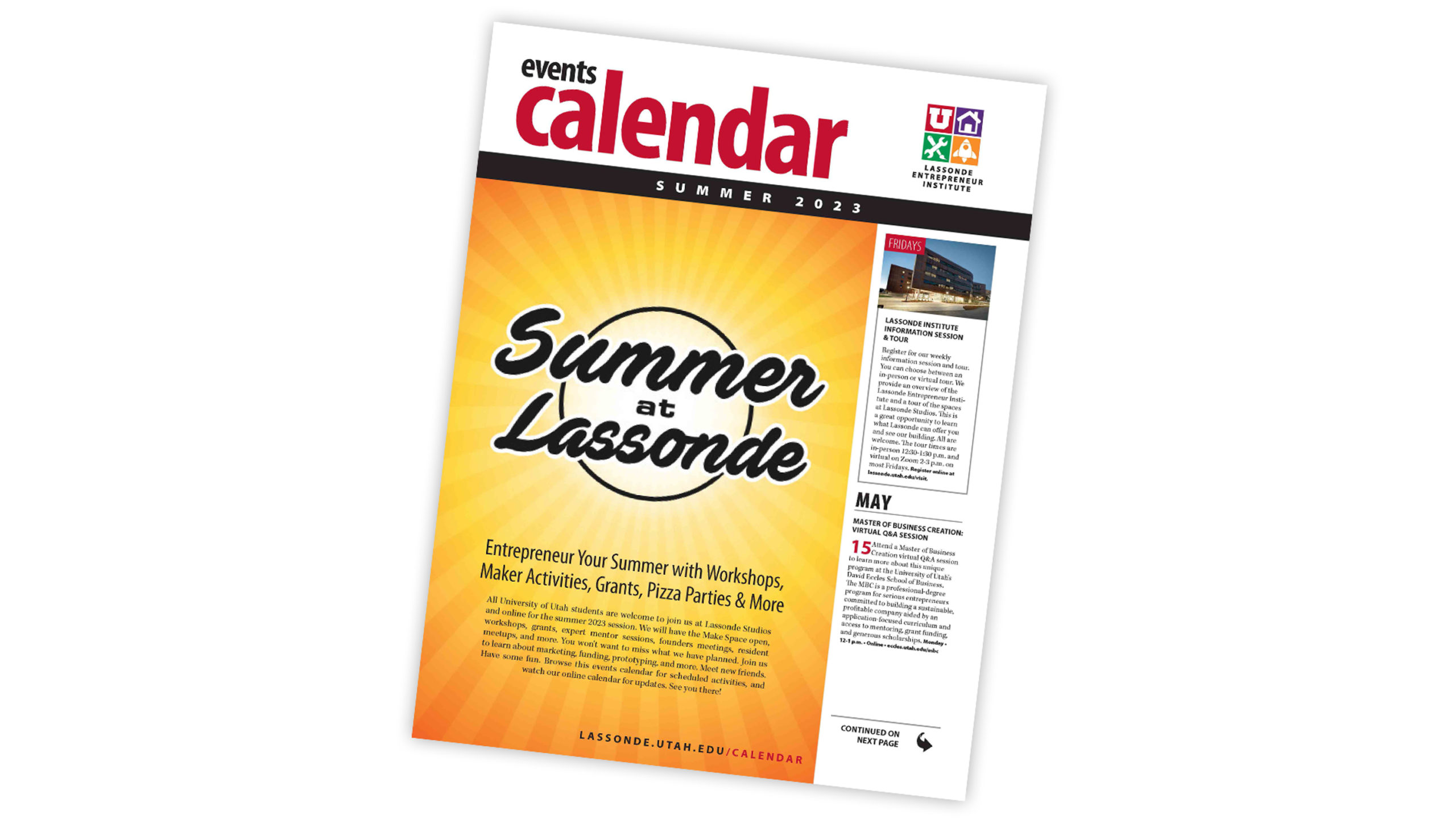 Lassonde Events Calendar Summer 2023 Lassonde Entrepreneur Institute